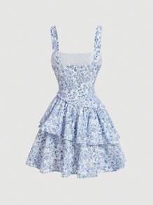 Lovito Vestido Casual Recorte Floral 3
