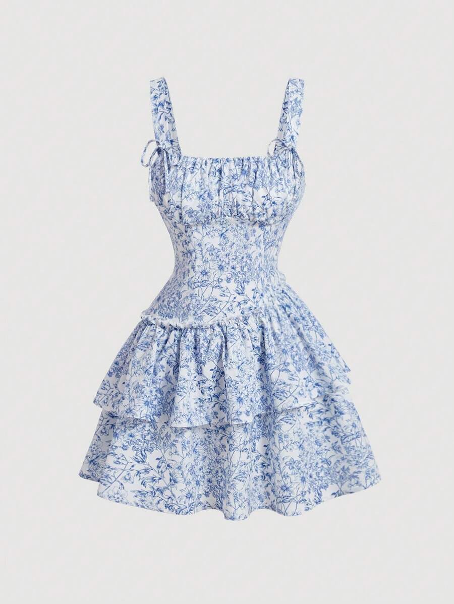 Lovito Vestido Casual Recorte Floral 1