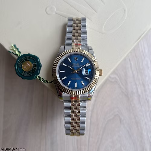 ROLEX DATEJUST MISTO DOURADO AZUL JUBILEU 41MM 1