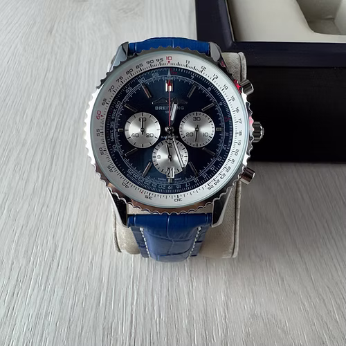 BREITLING NAVITIMER AZUL COURO 46MM 1