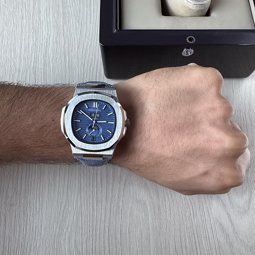 PATEK PHILIPPE NAUTILUS PRATA AZUL 40MM 2