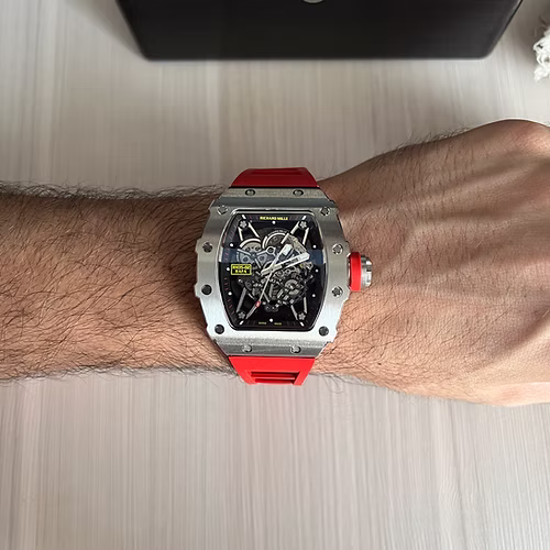 RICHARD MILLE PRATA VERMELHO 47MM 2