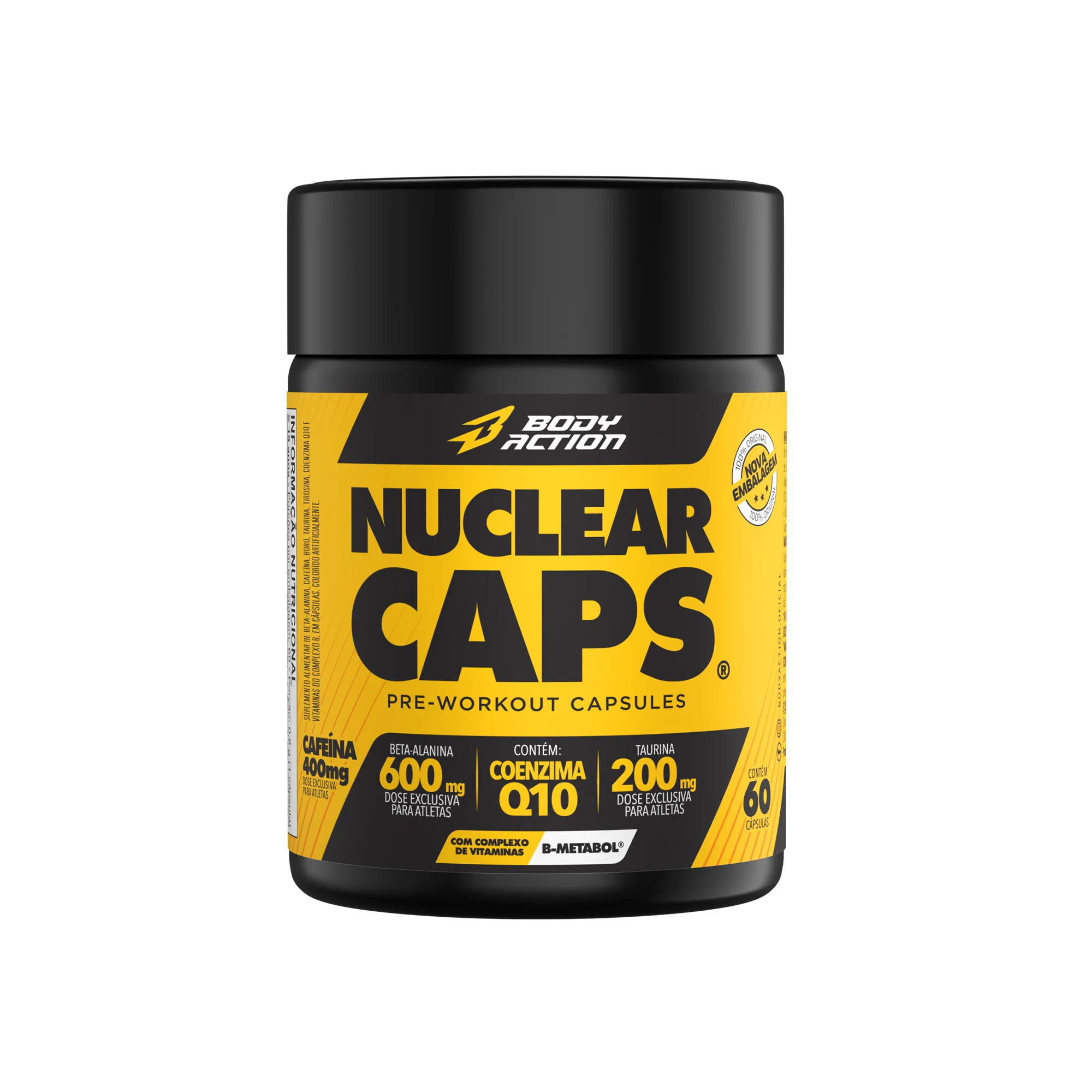 Pré-Treino Em Cápsula | Nuclear Caps | 60 Cápsulas - Bodyaction 1
