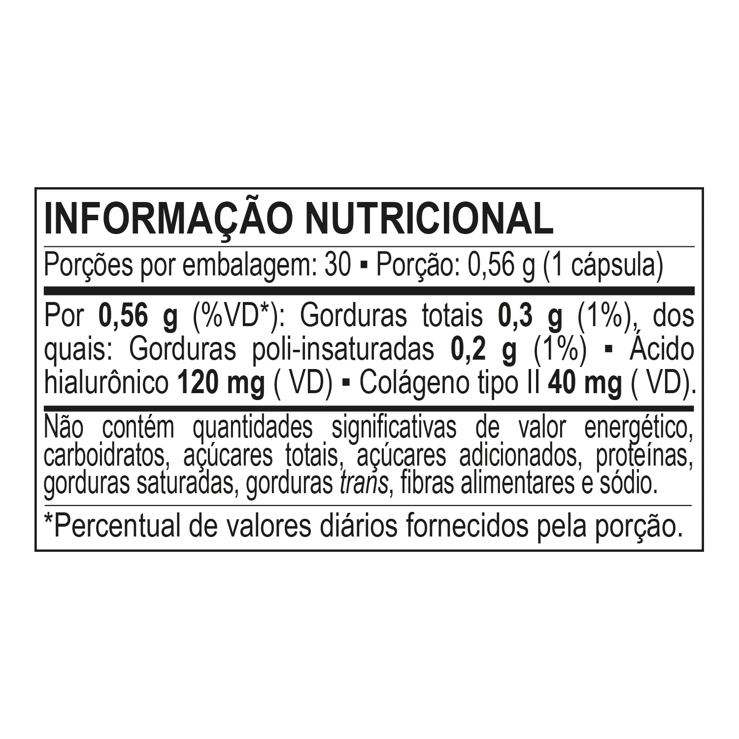 Colágeno Tipo II + Ácido Hialurônico | 30 Cápsulas - Bodyaction 3