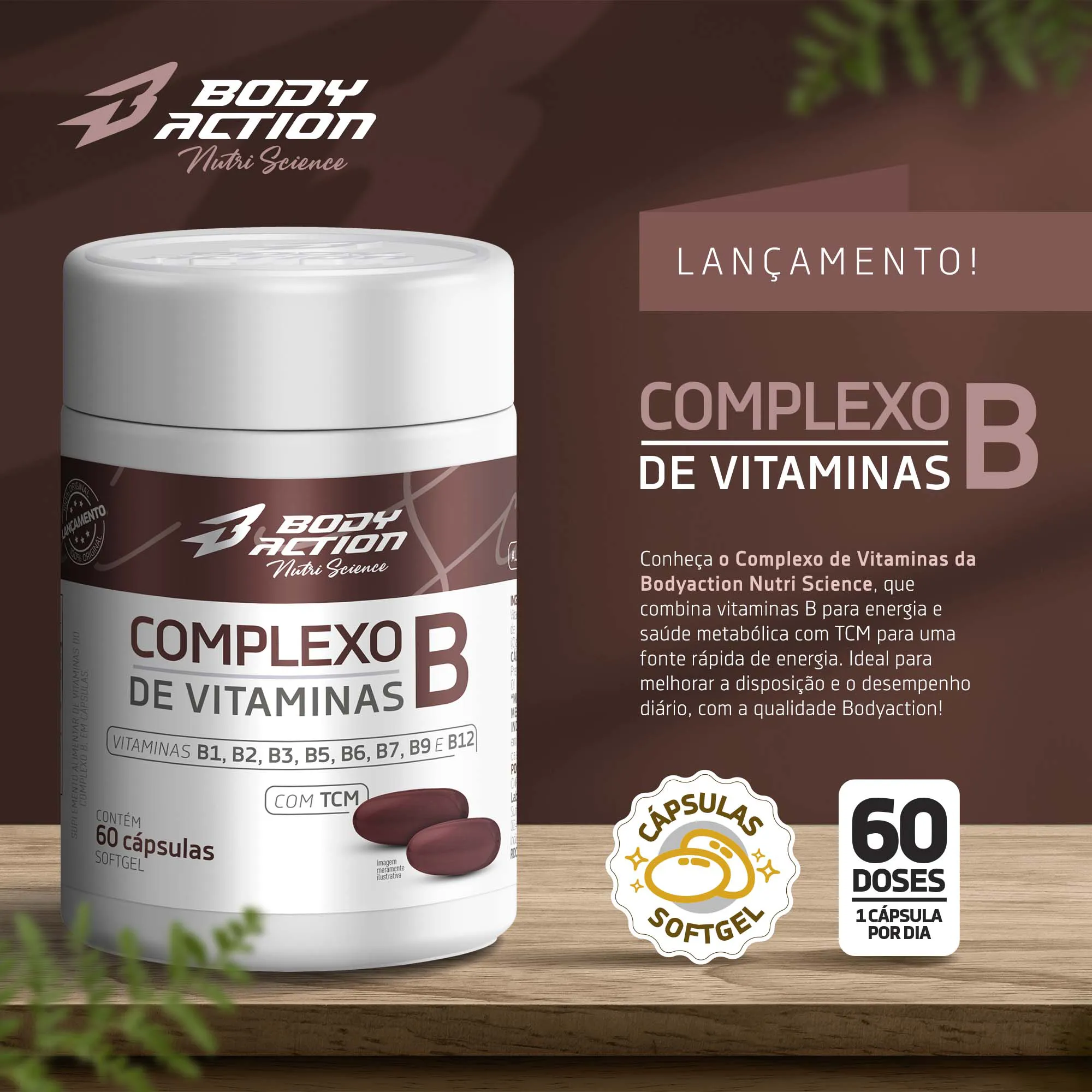 Complexo de Vitaminas B | 60 Cápsulas - Bodyaction 2