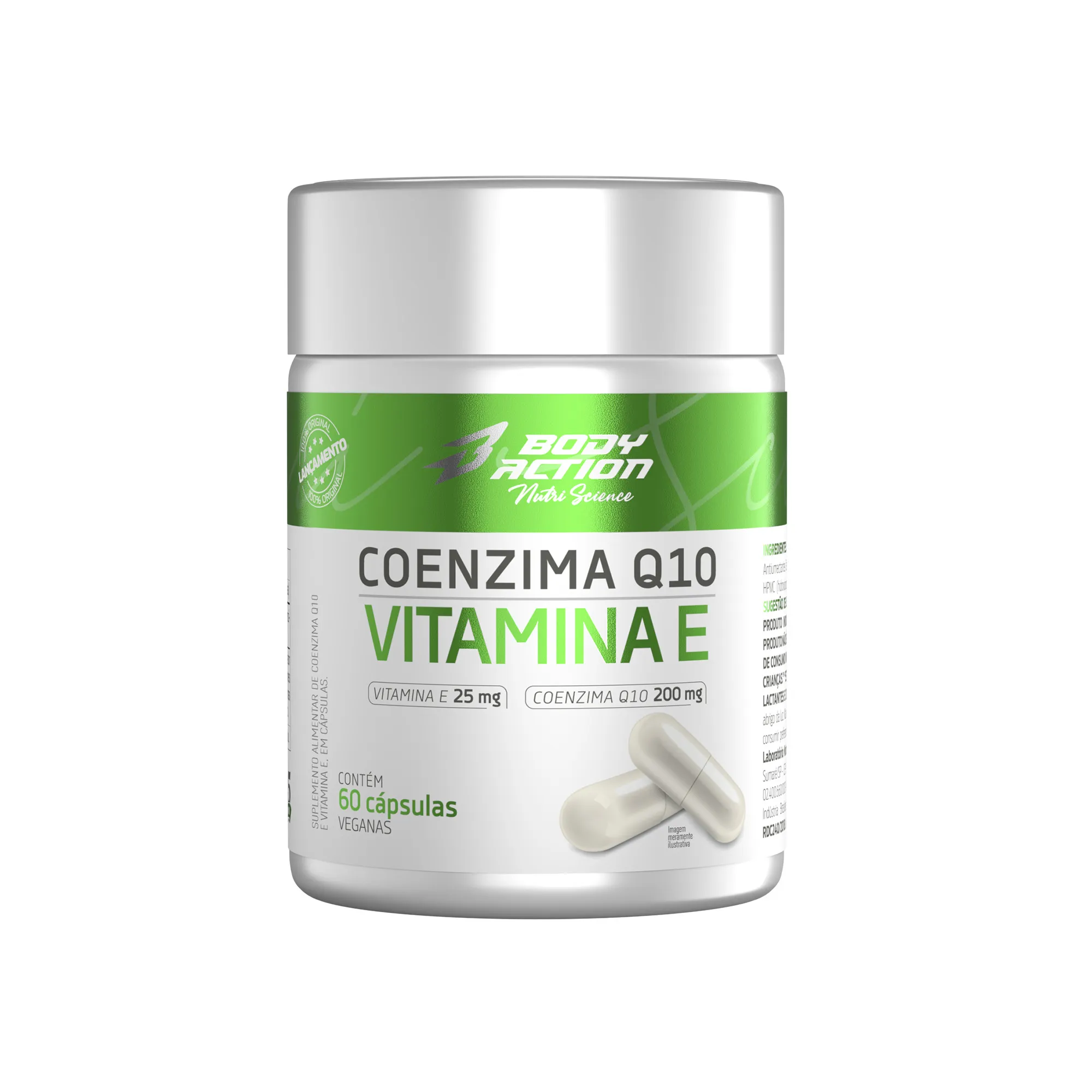 Coenzima Q10 + Vitamina E | 60 Cápsulas - Bodyaction 1