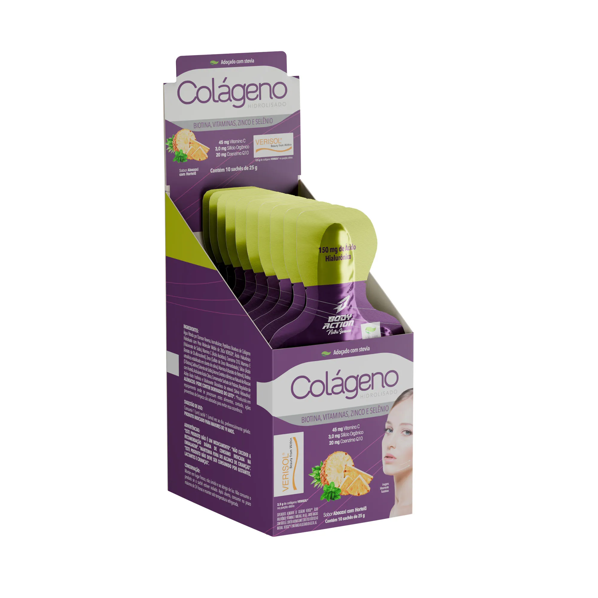 Colágeno Verisol | Em Gel | 10 Sachês com 25g - Bodyaction 2