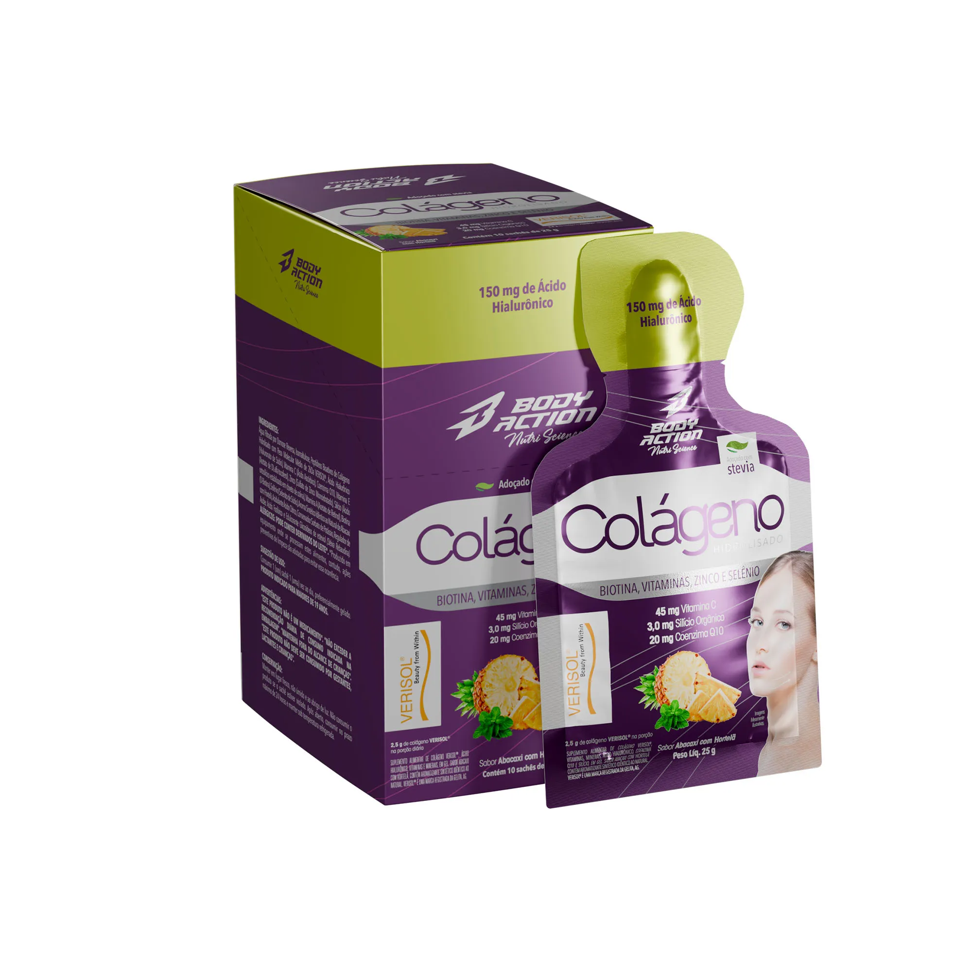Colágeno Verisol | Em Gel | 10 Sachês com 25g - Bodyaction 1