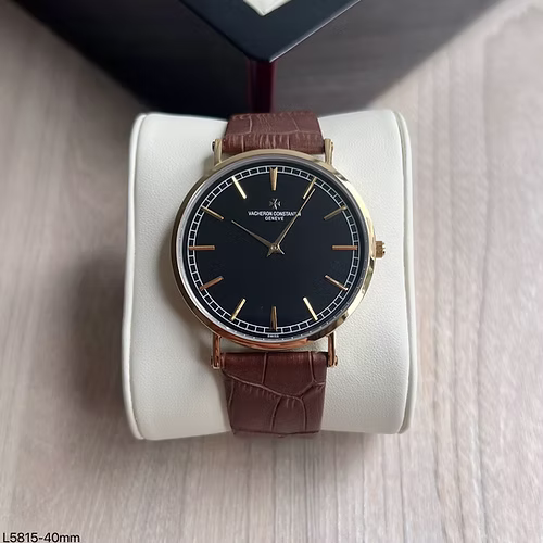 VACHERON CONSTANTIN MOEDA SLIM DOURADO COURO 40MM 1
