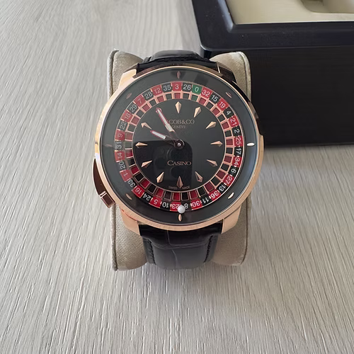 JACOB & COMPANY CASSINO ROSE PRETO 44MM 1