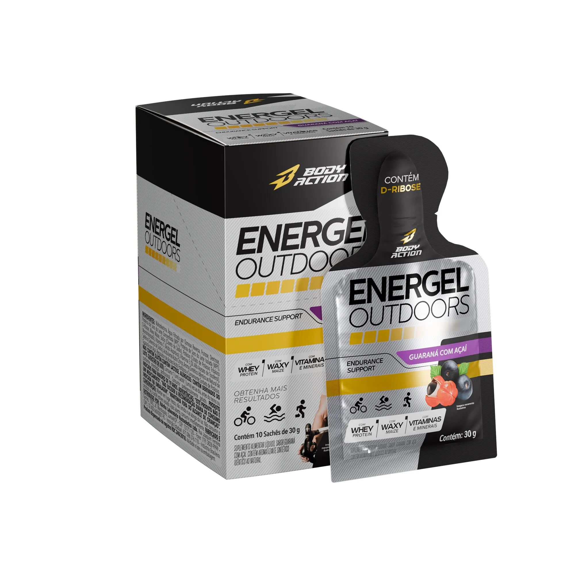 Energel Outdoors | 10 Sachês de 30g - Bodyaction 1