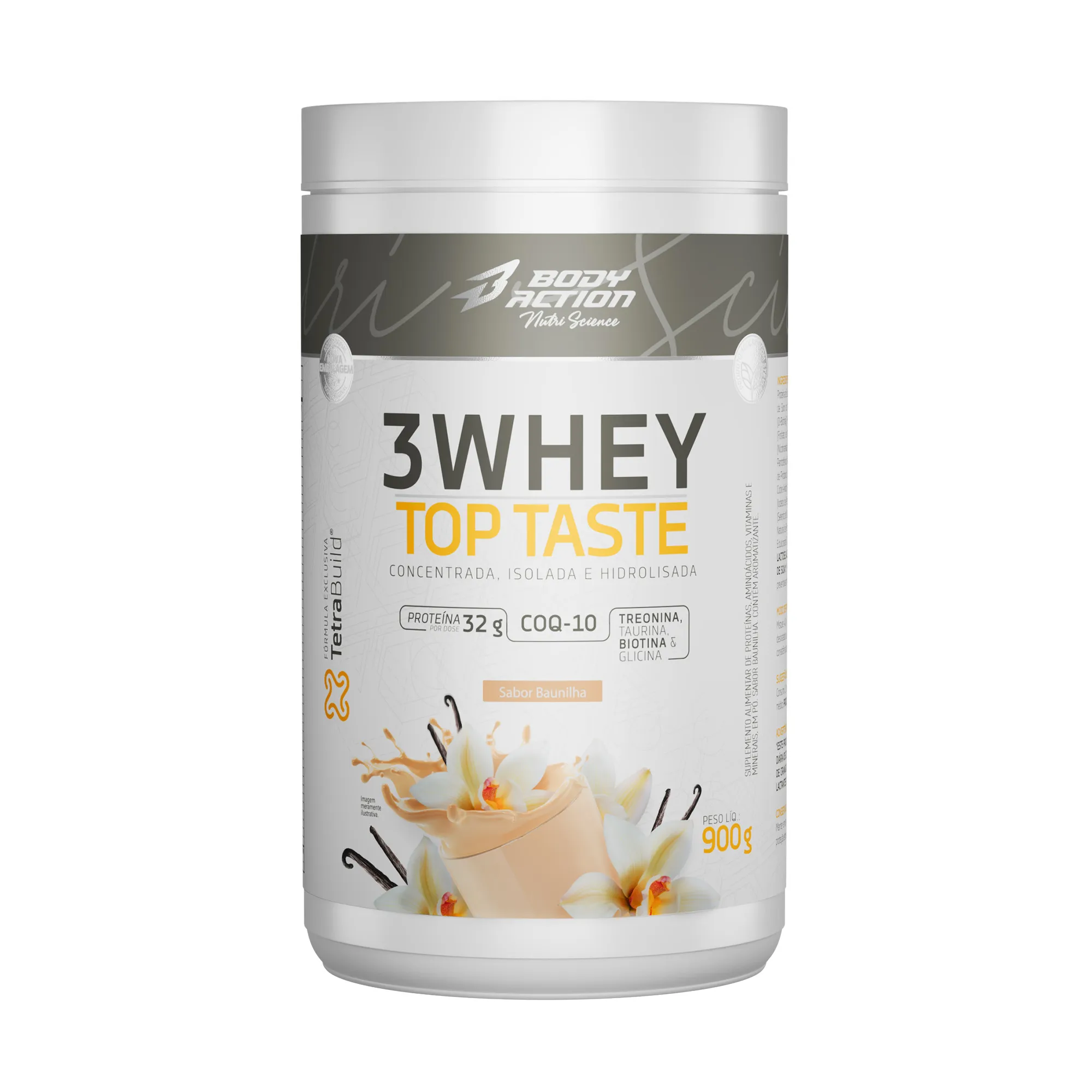 Whey Protein | 3 Whey Top Taste | 32g Proteína | 900g - Bodyaction 1