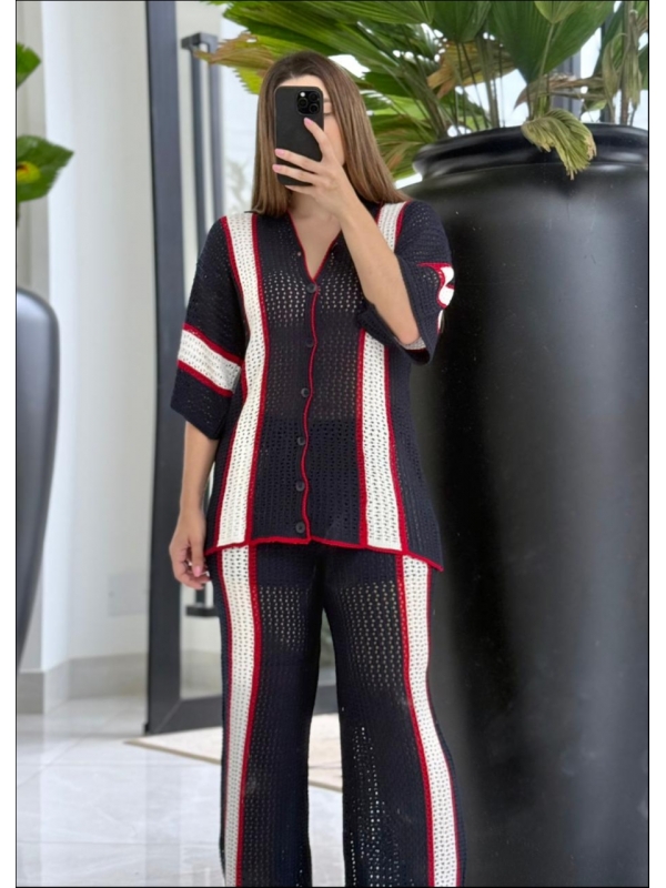 Conjunto Saída listras 6