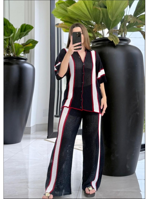 Conjunto Saída listras 7