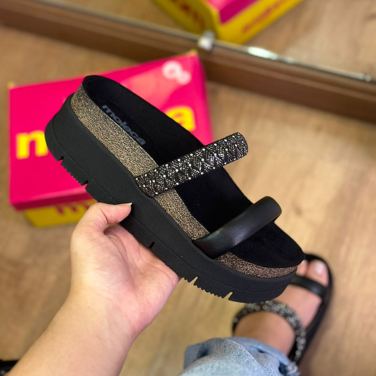 Sandália Papete Moleca Turim 5513.105 5