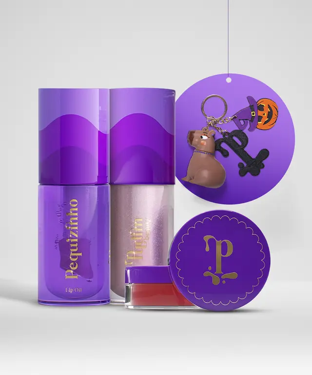 KIT BEIJINHO + PEQUIZINHO + BRILHEI + CACAU HALLOWEEN - Pudim Beauty 1