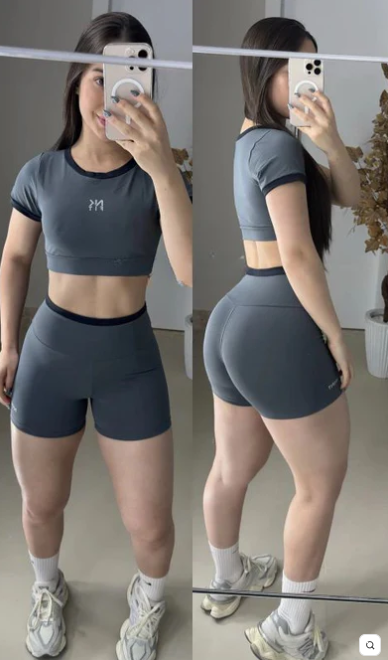 Conjunto Gelato de short poliamida premium de manga curta bicolor 2