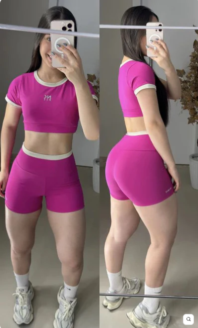 Conjunto Gelato de short poliamida premium de manga curta bicolor 3