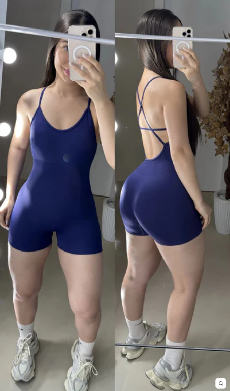 Macaquinho empina bumbum sem costura costas cruzada 1