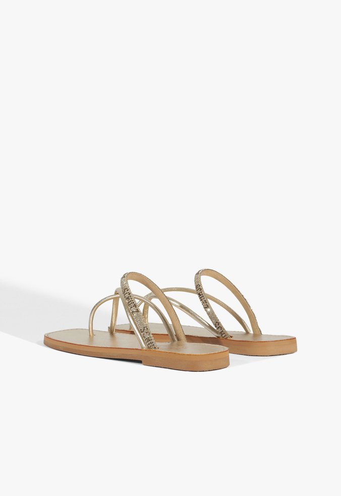 Sandália Rasteira Dourada 3