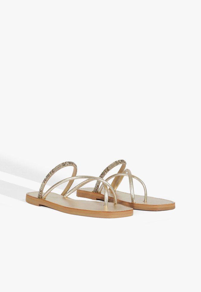 Sandália Rasteira Dourada 2