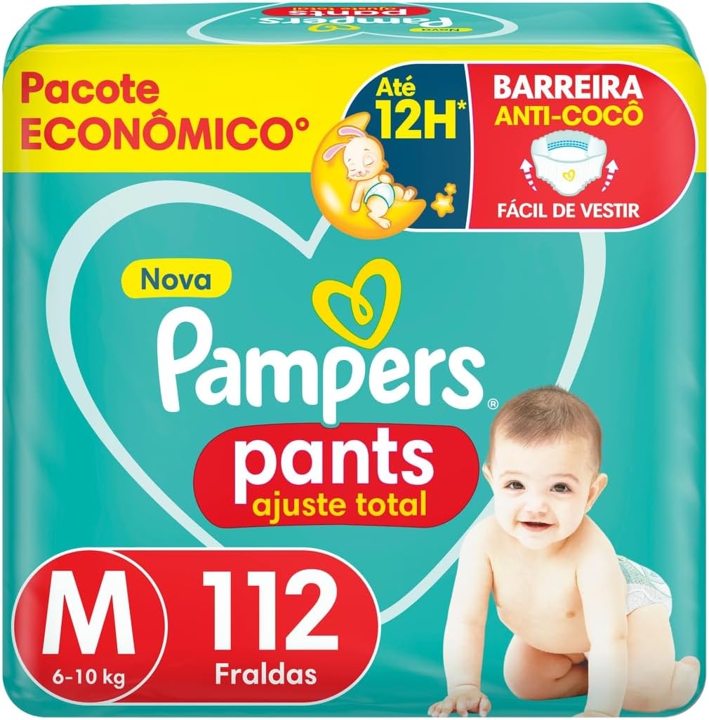 Fralda Pampers Pants Ajuste Total Tamanho M 112 Unidades 1