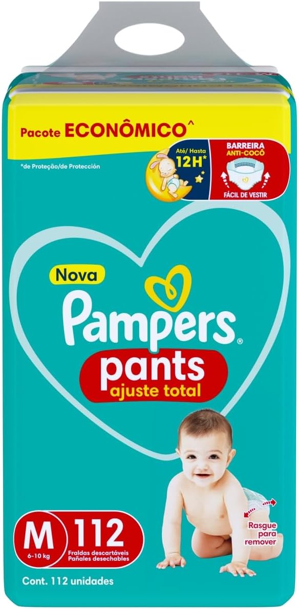 Fralda Pampers Pants Ajuste Total Tamanho M 112 Unidades 2