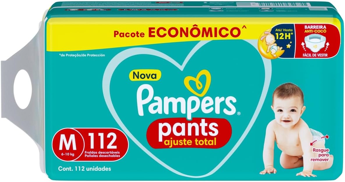 Fralda Pampers Pants Ajuste Total Tamanho M 112 Unidades 3