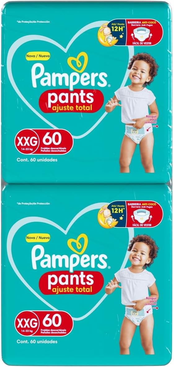 Pampers Fralda Calça Premium Care Ajuste Total, XXG 120 Unidades 6
