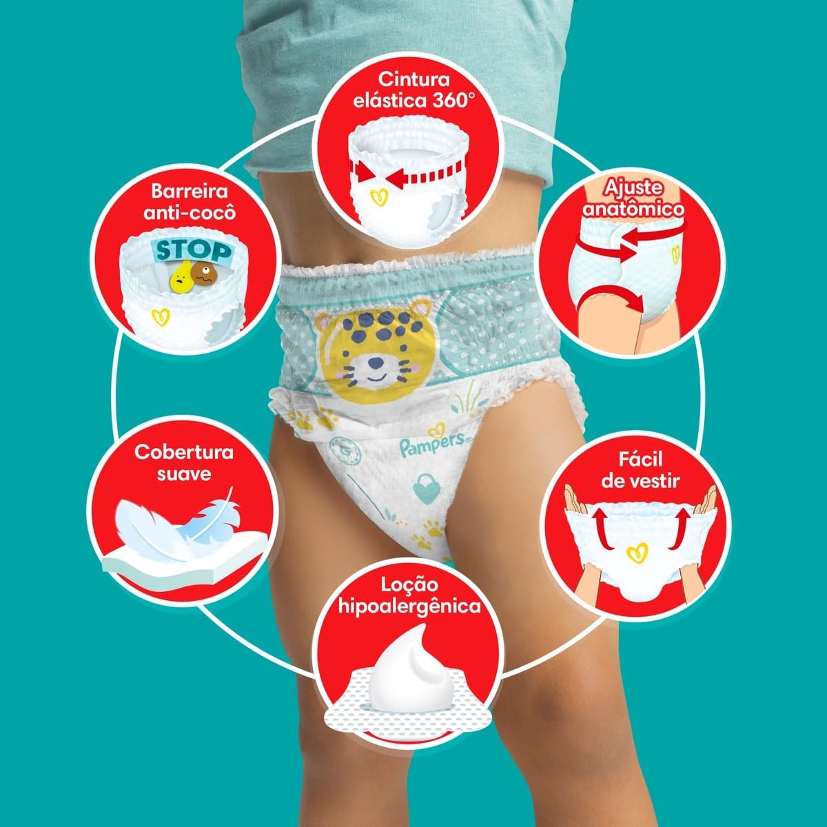 Pampers Ajuste Total Fralda XG 132 unidades 3