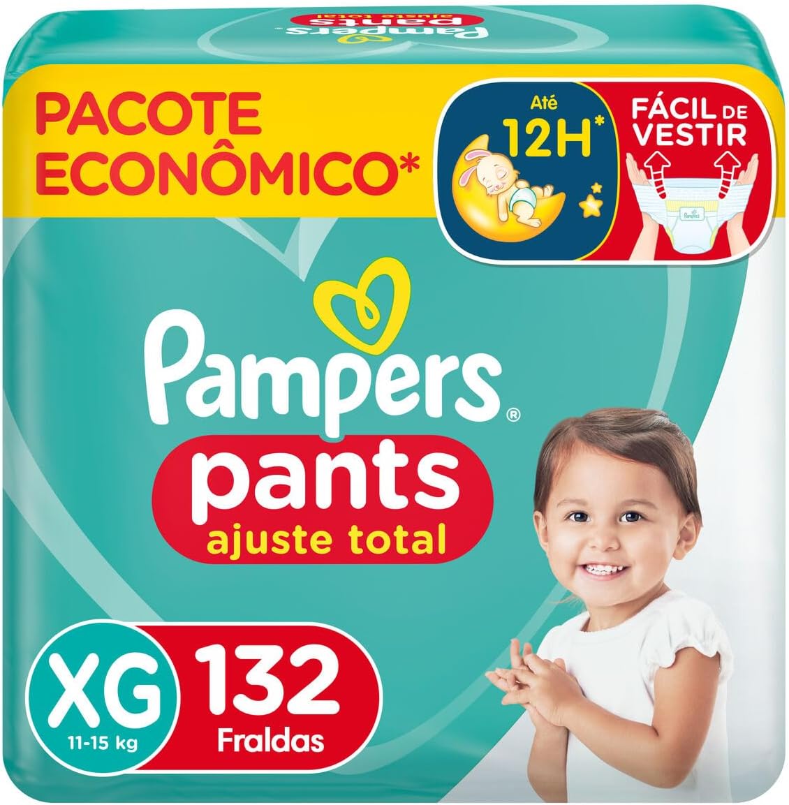 Pampers Ajuste Total Fralda XG 132 unidades 2