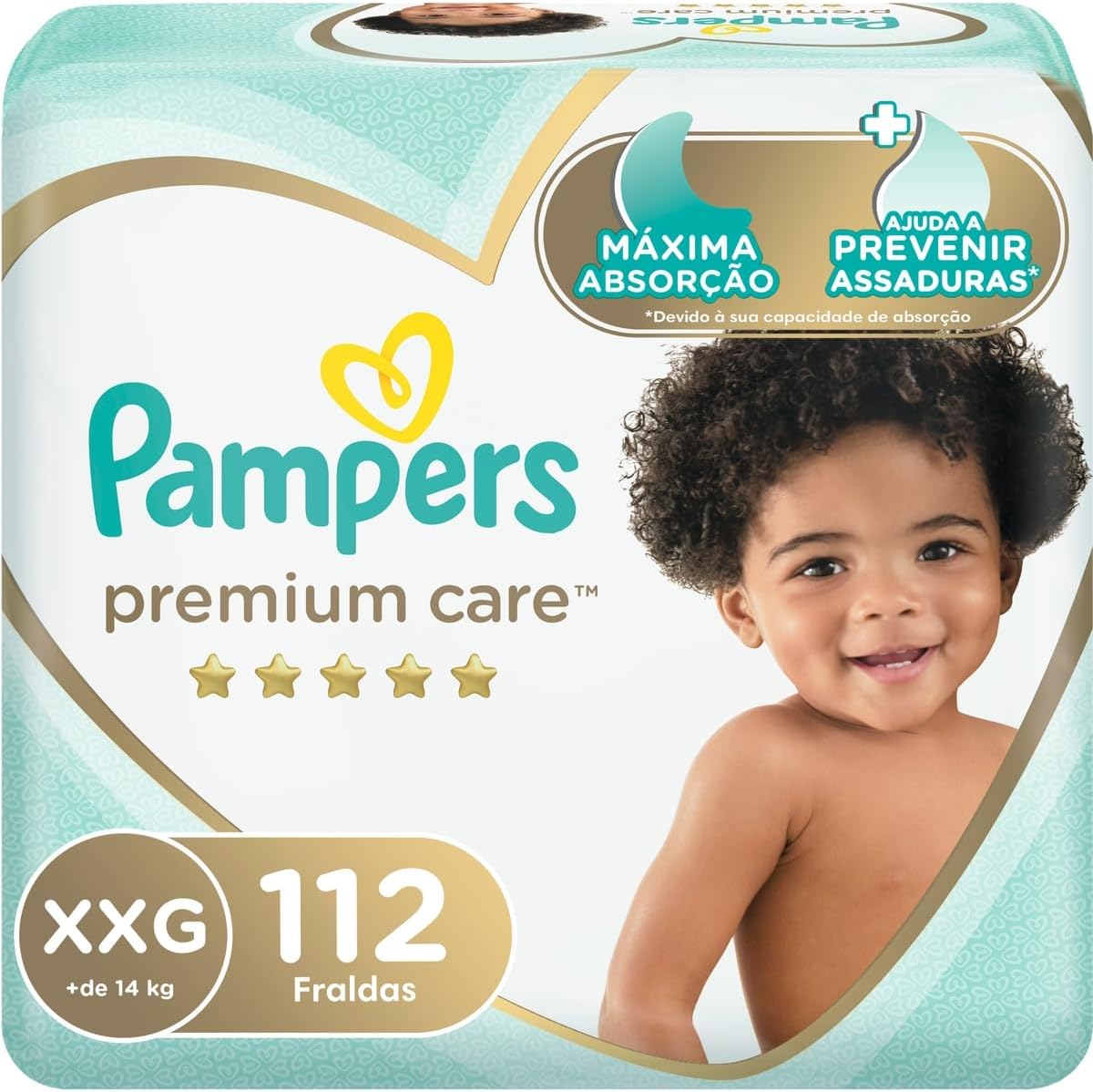 Fralda Pampers Premium Care XXG - 112 fraldas 1