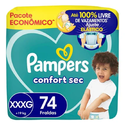 Pampers Confort Sec Fralda XXXG 74u 1