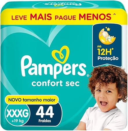 Pampers Confort Sec Fralda XXXG 44u 1