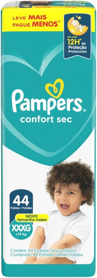 Pampers Confort Sec Fralda XXXG 44u 2