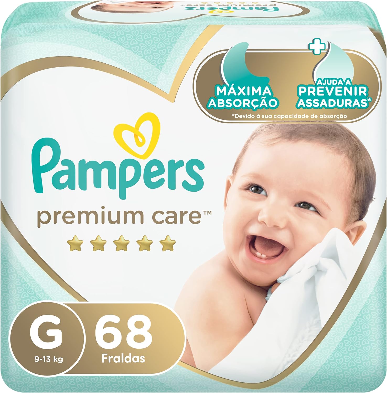 Fralda Pampers Premium Care G - 68 fraldas 1