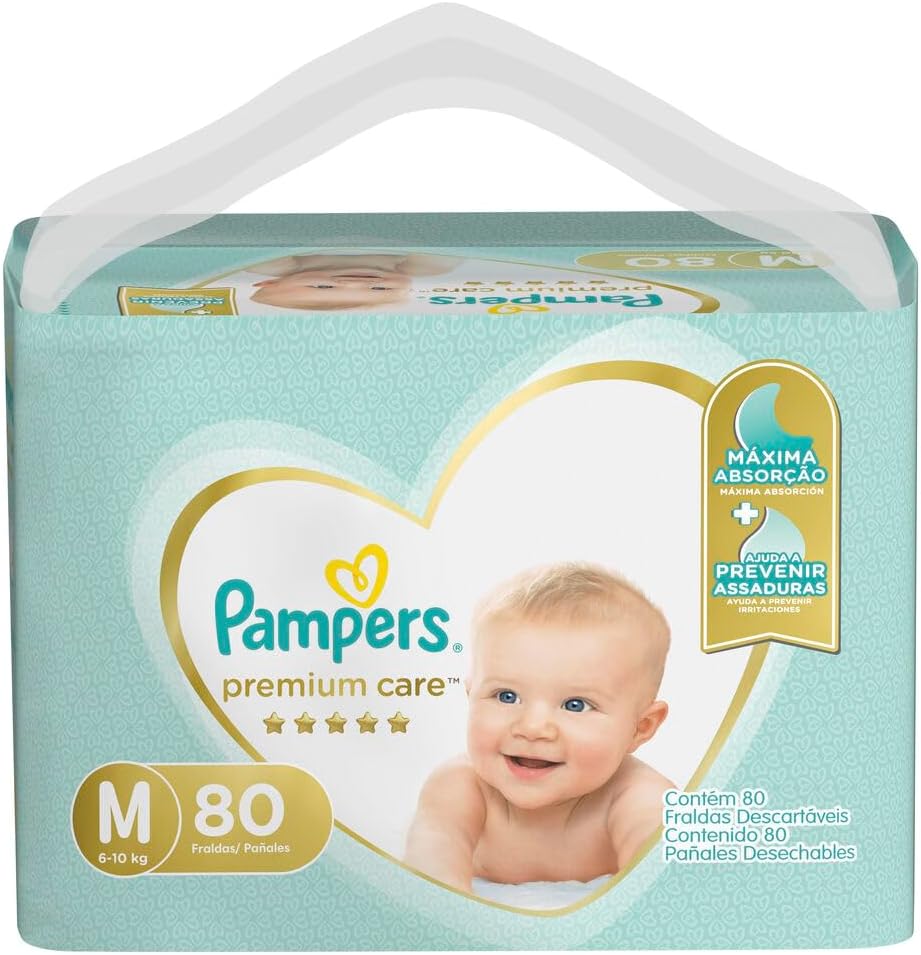 Fralda Pampers Premium Care M - 80 fraldas 2