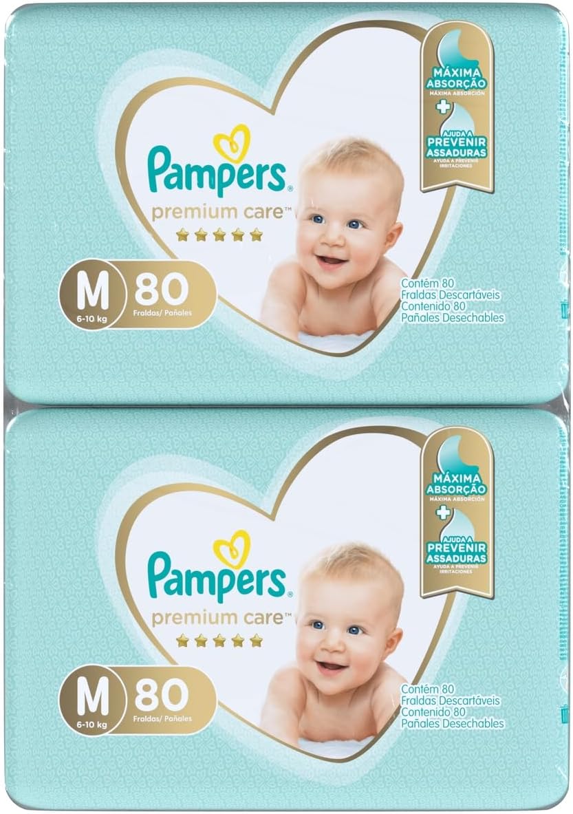 Fralda Pampers Premium Care M - 160 fraldas 9