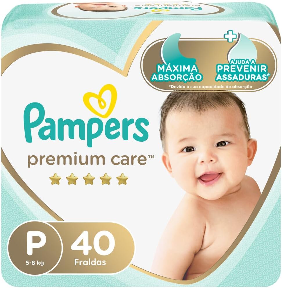 Fralda Pampers Premium Care P - 40 fraldas 1