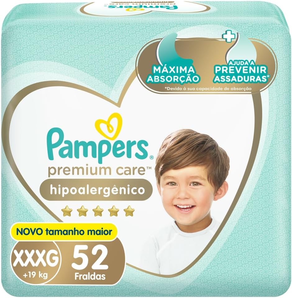 Pampers Premium Care Fralda XXXG 52u 1