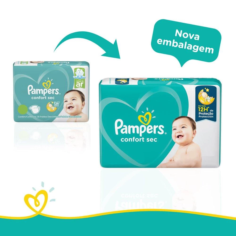 Kit Fraldas Pampers Confort Sec Super Tamanho G com 180 Unidades 2